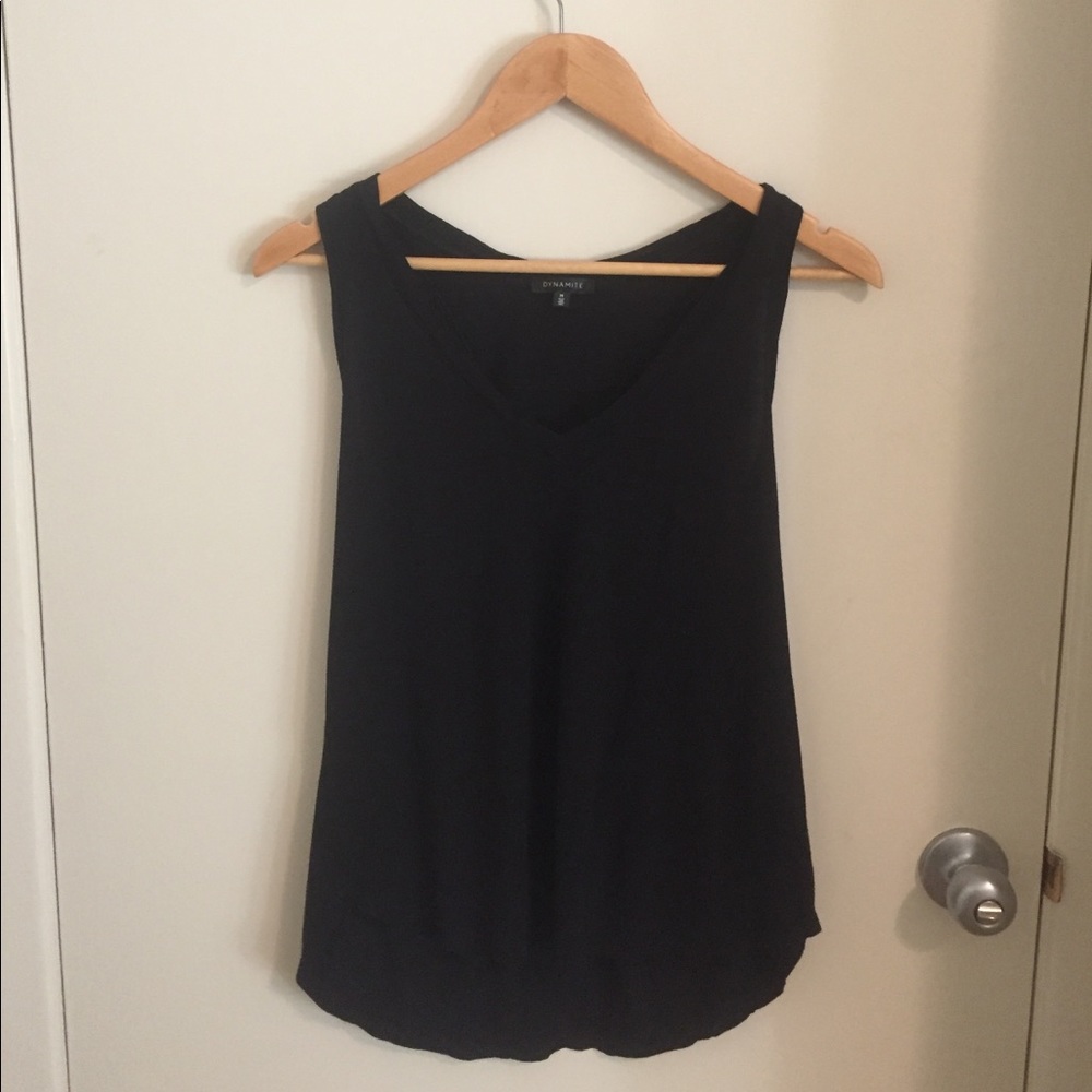 Black tank top